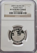 2009 S Silver 25c Puerto Rico