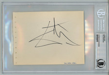 Salvador Dalì ~ Firma pagina album autografato firmato ~ Beckett BAS incassato