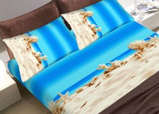 Completo Lenzuola In puro Cotone Fantasia Mare