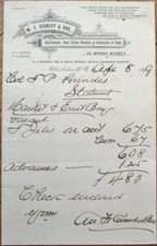 Charleston, SC 1899 carta intestata, banditore d'asta e immobiliare, Carolina del Sud
