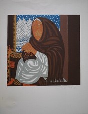 Fotolitografia firmata e numerata di Giuseppe Migneco - L'inverno (21x28)