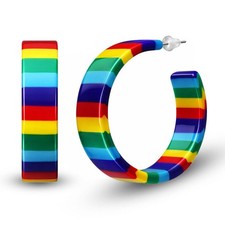 Arcobaleno Orecchini a Cerchio