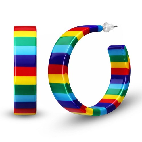 Arcobaleno orecchini cerchio - a,