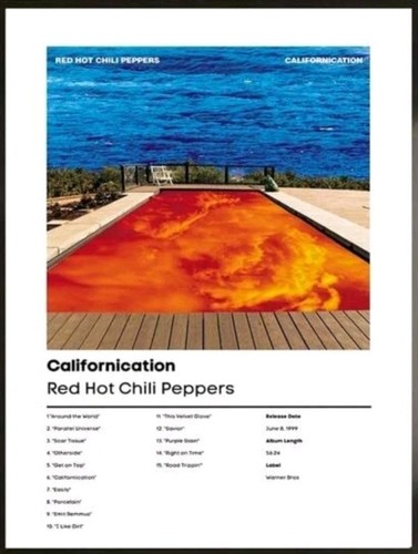 Californication red hot chili - red,