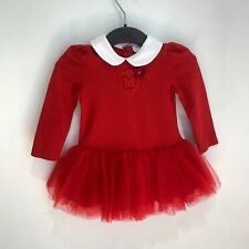 Abito Monnalisa tulle 9 mesi ottime condizioni logo rosso classico volant prezzo consigliato £120