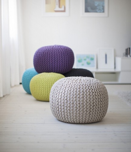 Nodo design hand made pouf - nodo,