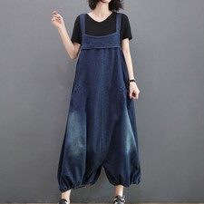 Women denim suit with straps - with,