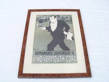 Poster pubblicitario vintage vino wermouth cora originale anni 60/70