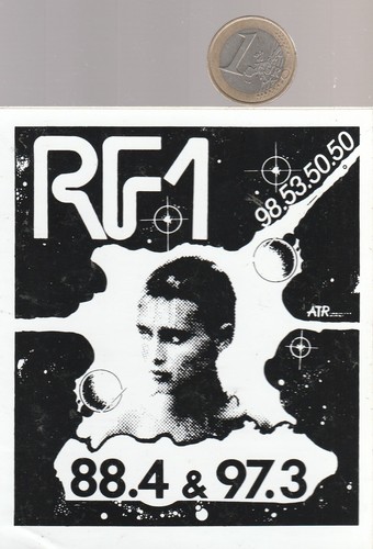 Autocollant radio rf1 - radio.,