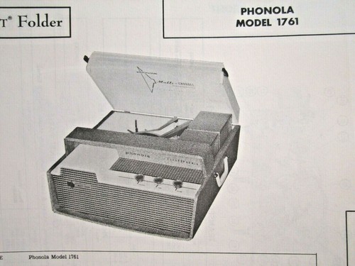 Phonola 1761 phonograph - phonola,