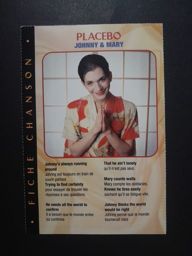 Fiche chanson placebo - chanson,