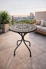 Tavolo giardino mosaico ø60 - tavolo,