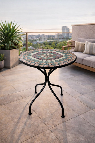 Tavolo giardino mosaico ø60 - tavolo,