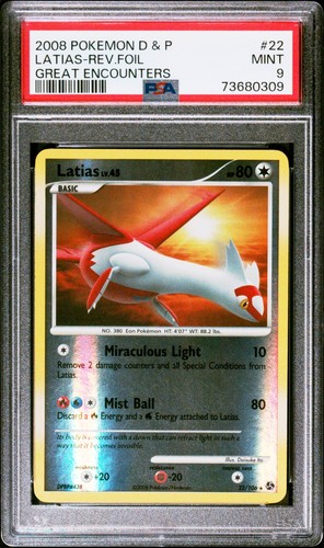 Psa mint latias 106 - psa, 9