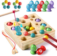 Giochi Bambini 3 Anni Giochi in Legno Giochi Da Tavolo Gioco Pesca Pesci Calamit