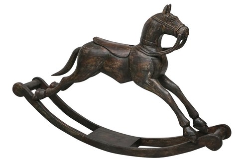 Cavallo dondolo legno - dondolo, massello