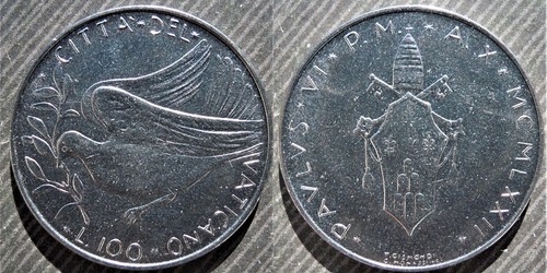 Vatican city 100 - lire, 1972