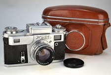 COMPLETAMENTE REVISIONATO! 1976 FOTOCAMERA RF SOVIETICA URSS "KIEV-4" + OBIETTIVO JUPITER-8M f2/50 (063)