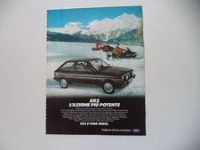 advertising Pubblicità 1982 FORD FIESTA XR2 XR 2