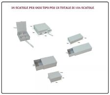 104 scatole bianche per