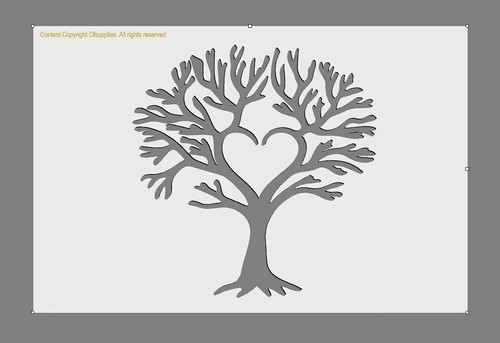 Mylar stencil albero - stencil, della