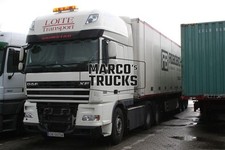 Foto camion DAF XF 105 460 semirimorchio refrigerato Norvegia bianco LOITE Tr #c3dh