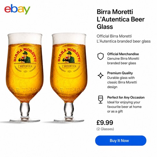 Birra moretti pint glasses 2 - birra,