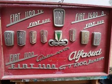 ALFA ROMEO FIAT 1100TV LANCIA MINI Minor,Automobilia Blocco Stemmi Placche Orig.