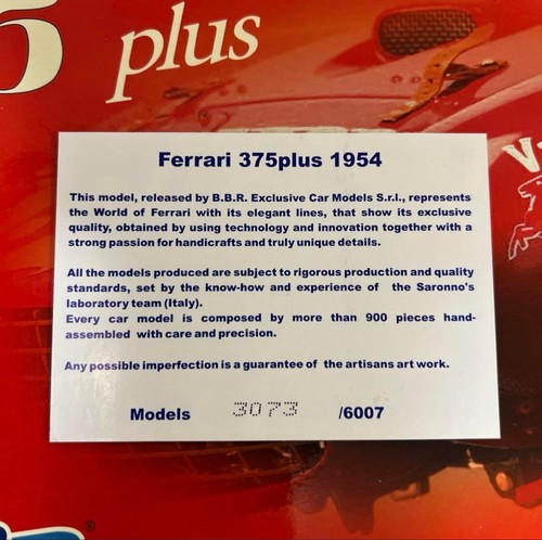 Bbr ferrari 375 plus - ferrari,