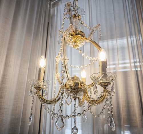 Lampadario sospensione dorato - ,