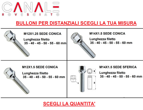 Bullone per distanziali ruota