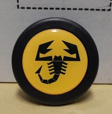 Pulsante Clacson ABARTH Fiat Auto Volante Sportivo Giallo Cinquecento SPORTING 