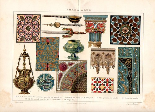 Stampa antica arte araba - stampa,