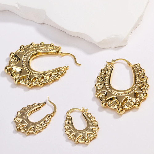 Orecchini cerchio vintage - orecchini,
