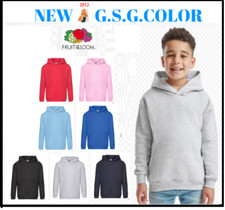 Felpa bambino ragazzo cappuccio foderato  tasca a marsupio da 5 a 15 anni