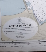 Carte Nautiche Originali Porto di Levanzo e Vasto, Tirreno,Sicilia Ed Adriatico