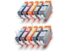KIT 10 Cartucce Stampante per Canon CLI-526 PGI-525 PIXMA MG5150 MG5250 MG5350 