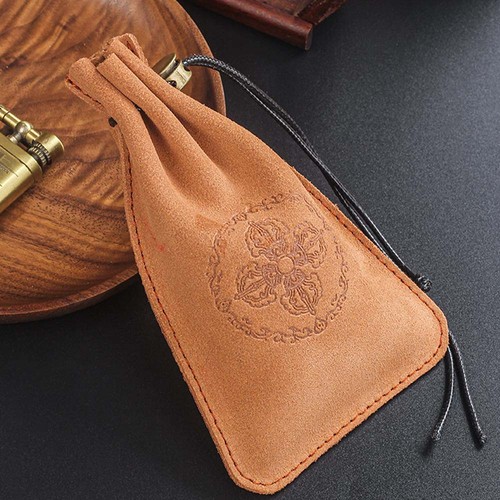 Travel cow leather pipe - leather,