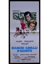locandina BIANCHI CAVALLI D'AGOSTO renato cestiè jean seberg cane B292