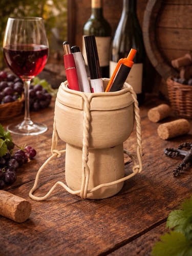 Wine cork desk - organizer, –