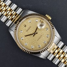 Rolex Datejust 36 16233 Computer Dial Very Good conditionn steel and Gold X356