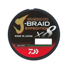 Trecciato J-Braid X8 Daiwa Expedition 150 mt Dark Green