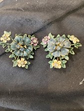 Vtg sandor rose enamel and - rose,