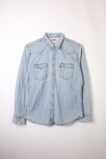 Levis Vintage Western Denim Shirt Light Wash Large