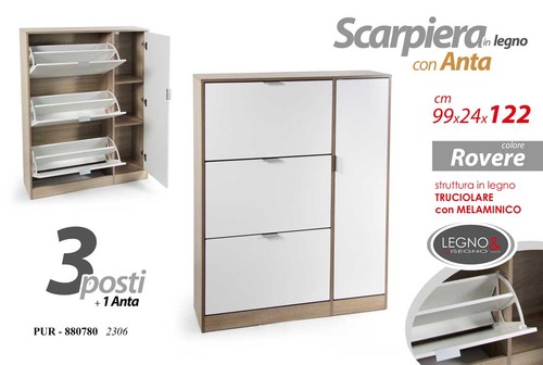 Scarpiera bassa armadio - scarpiera, slim