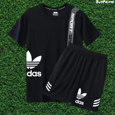 Tuta Uomo sportiva 2 pezzi completo estivo set T-shirt manica corta Shorts man