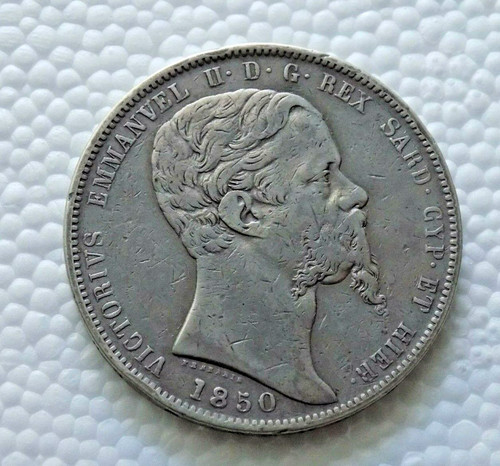 Lire 1850 zecca genova - lire,