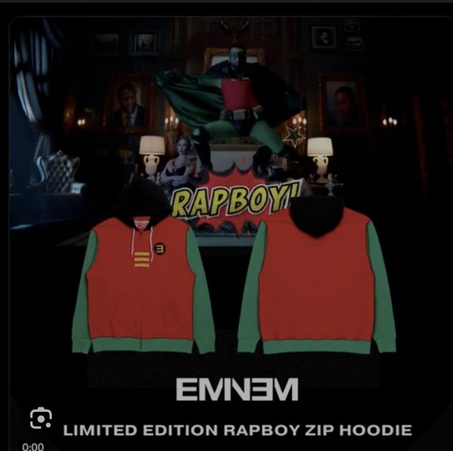 Felpa con cappuccio eminem - felpa, rap