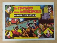 L'agente segreto X-9 L'incubo della metropoli Nerbini 1938 Anastatico Edicola