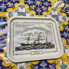 VASSOIO  METALLICO PIROSCAFO VINCENZO FLORIO - COMPAGNIA DI NAVIGAZIONE FLORIO